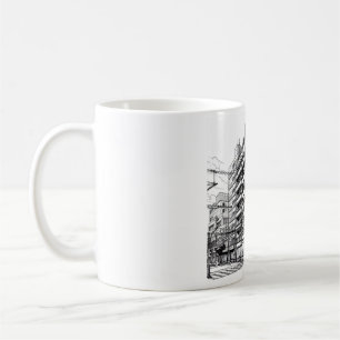 Manga-Style Building Japanese Architecture Coffee Mug