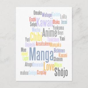 Manga Tag Postcard