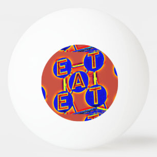 mange balle de ping pong rouge/bleu