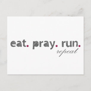 mange. prie. cours. Carte postale