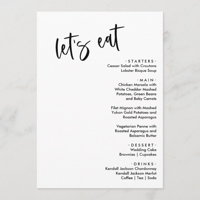 Mangeons des menus Mariages (Devant)