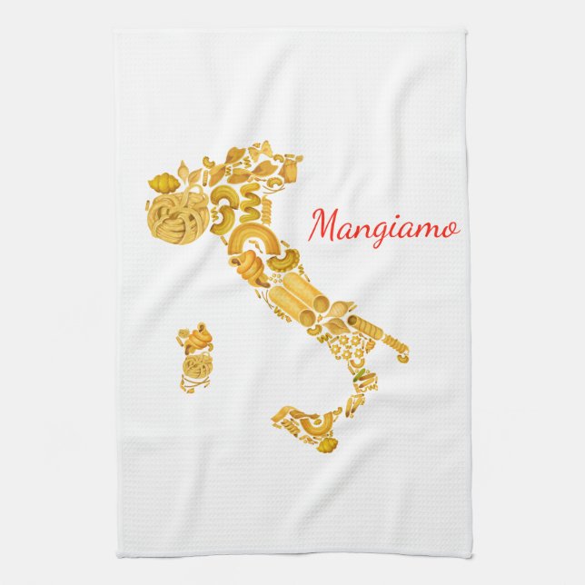 Mangeons - la serviette de cuisine italienne de (Vertical)