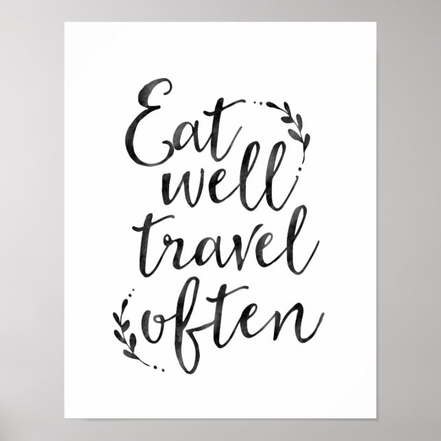 Manger bien Voyage souvent typographie poster de c (Devant)