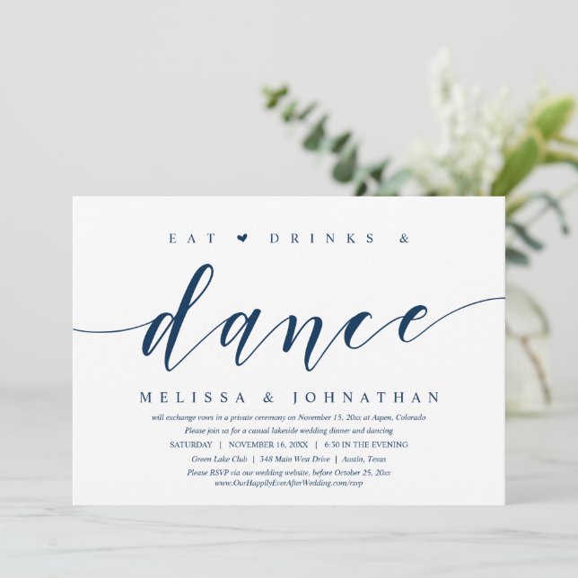 Manger, Boire et Danser, Invitation pour une cérém (Debout devant)