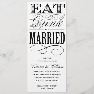 MANGER, BOIRE  FAIRE-PART DE MARIAGE 1