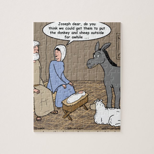 Manger Danger Nativity Scene Jigsaw Puzzle (Vertical)