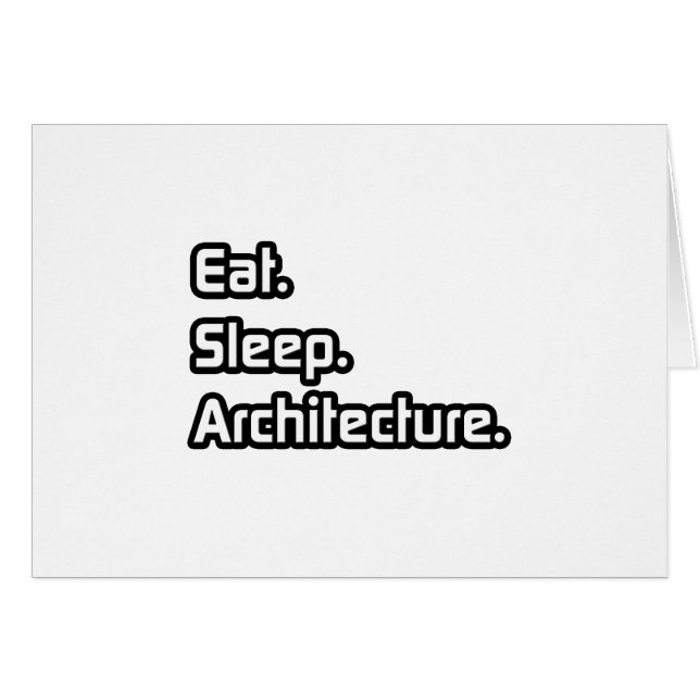Manger. Dormir. Architecture. (Devant horizontal)
