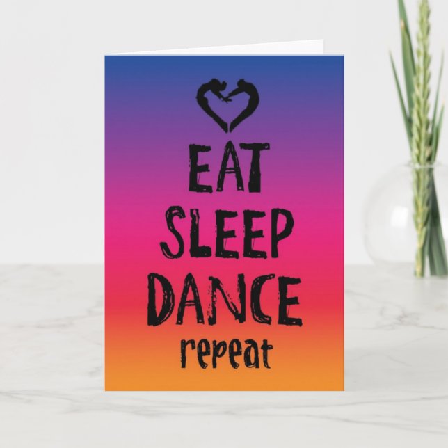 Manger, dormir, carte de danse (Devant)