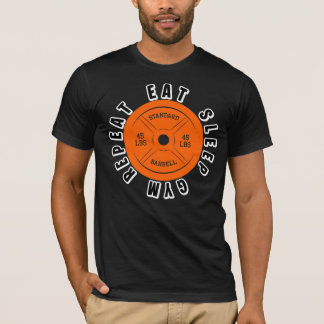 Manger Dormir Gym Répéter T-Shirt de Gym T-Shirt d