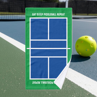 Manger dormir pickleball répéter drôle bleu vert t