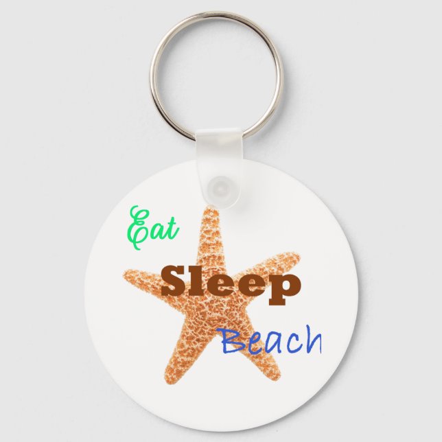Manger Dormir Plage - Porte-clés (Recto)