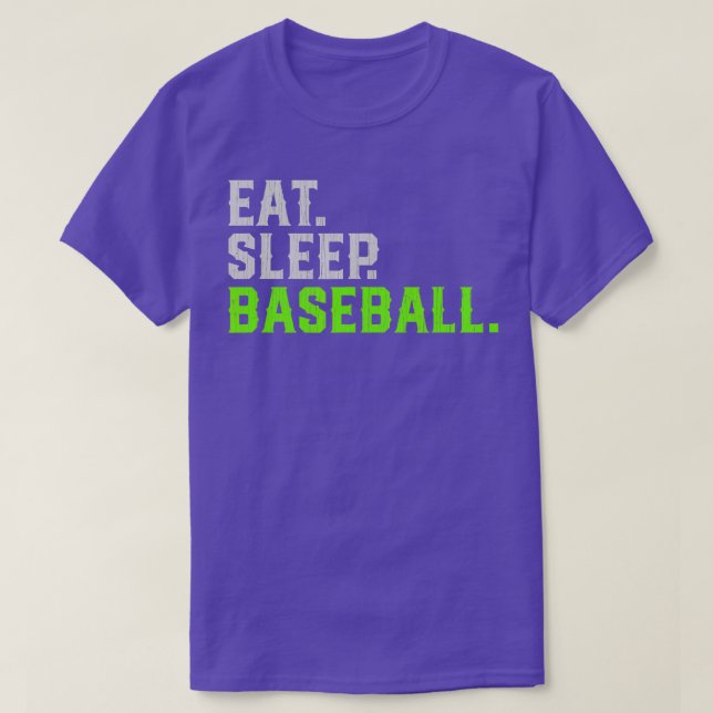 Manger Sleep Baseball Répéter TShirt (Design devant)