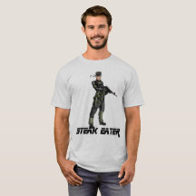 Mangeur de bifteck - T-shirt avec Hank solide