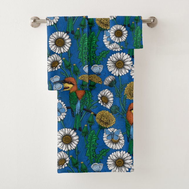 Mangeurs d'abeilles sur bleu (En situation)