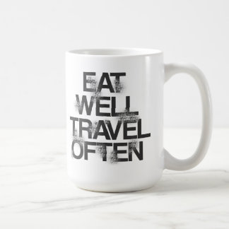 MANGEZ BIEN la tasse de café de VOYAGE SOUVENT