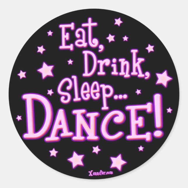Mangez Boire Sleep Dance Stickers (Devant)
