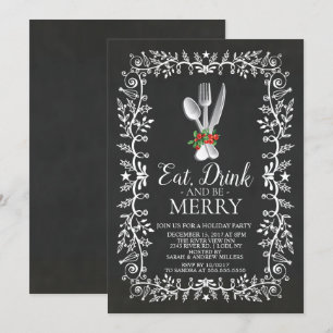 Mangez, boisson et soyez invitation de Joyeux Noël