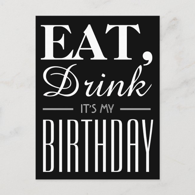 Mangez, buvez C'est mon invitation d'anniversaire (Devant)