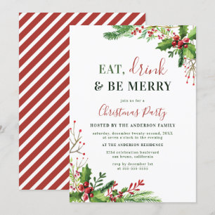 Mangez, buvez et soyez joyeux Invitation à la fê