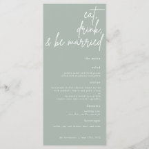 Mangez, Buvez Et Soyez Marié Script Menu Mariage