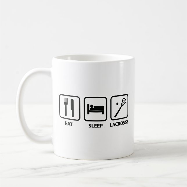 Mangez de la crosse de sommeil à café Mug (Gauche)