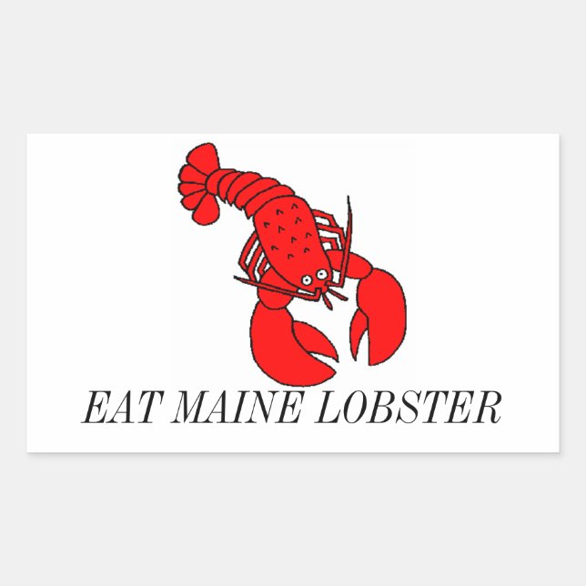 Mangez des autocollants de homard du Maine (Devant)