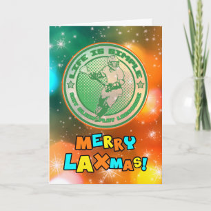Mangez, dormez, jouez à la crosse Carte de Noël