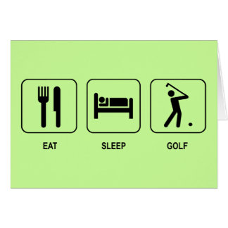 Mangez la carte de golf de sommeil