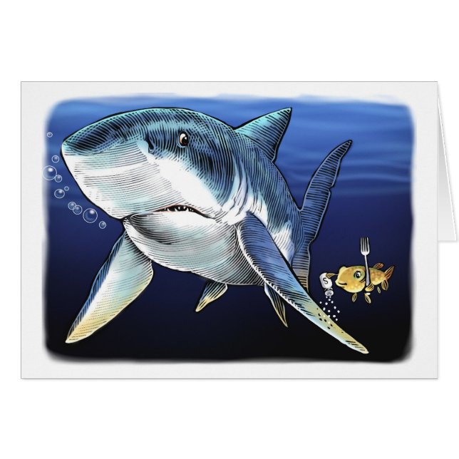 Mangez la carte de requin (Devant horizontal)