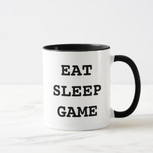 Mangez la tasse de café de jeu de sommeil pour de