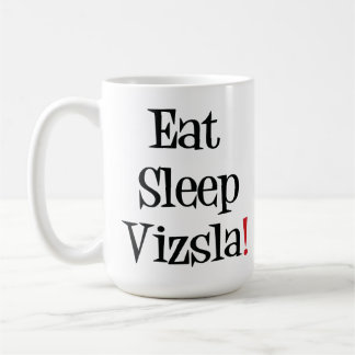 Mangez la tasse de Vizsla de sommeil