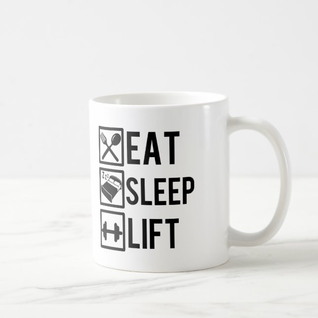 Mangez la tasse drôle de gymnase d'ascenseur de (Droite)
