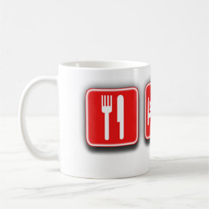 Mangez la tasse rotatoire de sommeil