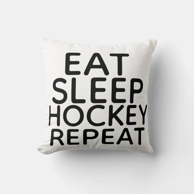 Mangez le cadeau de Noël de coussin d'hockey de (Recto)
