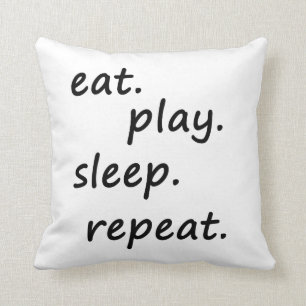mangez le coussin de répétition de sommeil de je