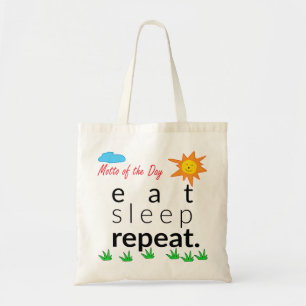 Mangez le sac de répétition de sommeil