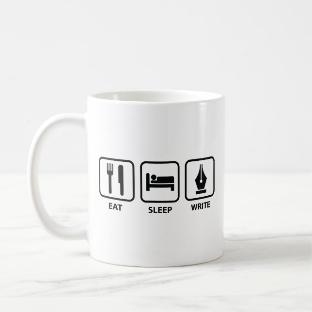 Mangez le sommeil Écrivez du café Mug (Gauche)
