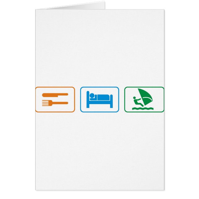 mangez le sommeil font de la planche à voile (Devant)