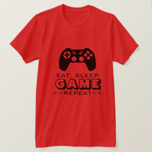 Mangez le sommeil jeu répéter t-shirt drôle pou