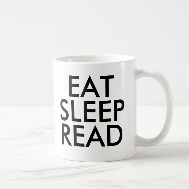 Mangez le sommeil Lire la tasse | Joli livre Lover (Droite)
