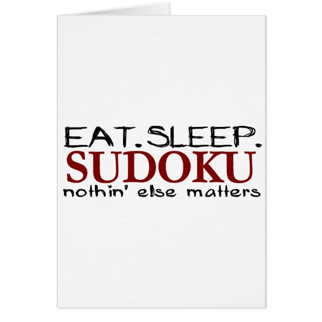 Mangez le sommeil Sudoku (Devant)