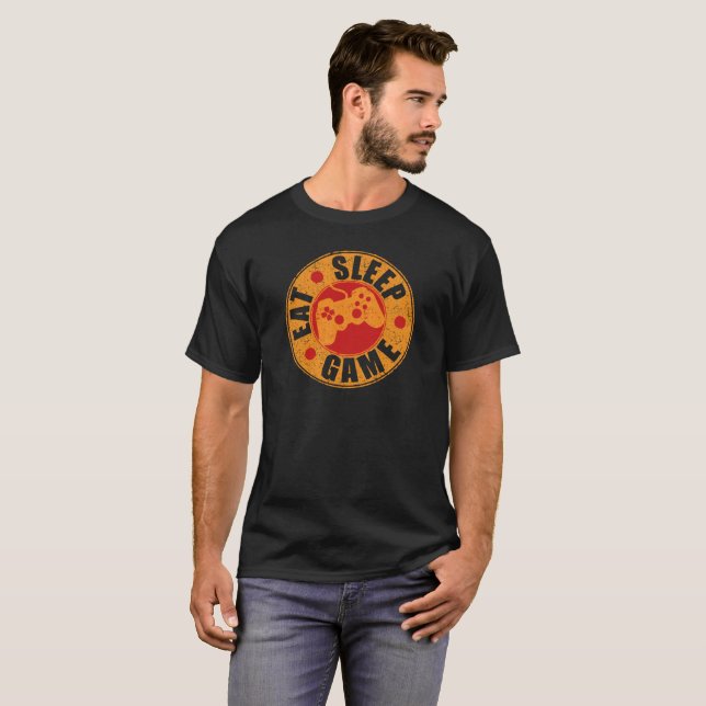 Mangez le T-shirt de jeu de sommeil - cadeau idéal (Devant entier)