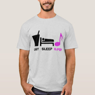 Mangez le T-shirt de Kpop de sommeil (la lumière)