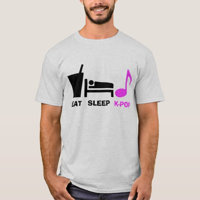 Mangez le T-shirt de Kpop de sommeil (la lumière) (Devant)