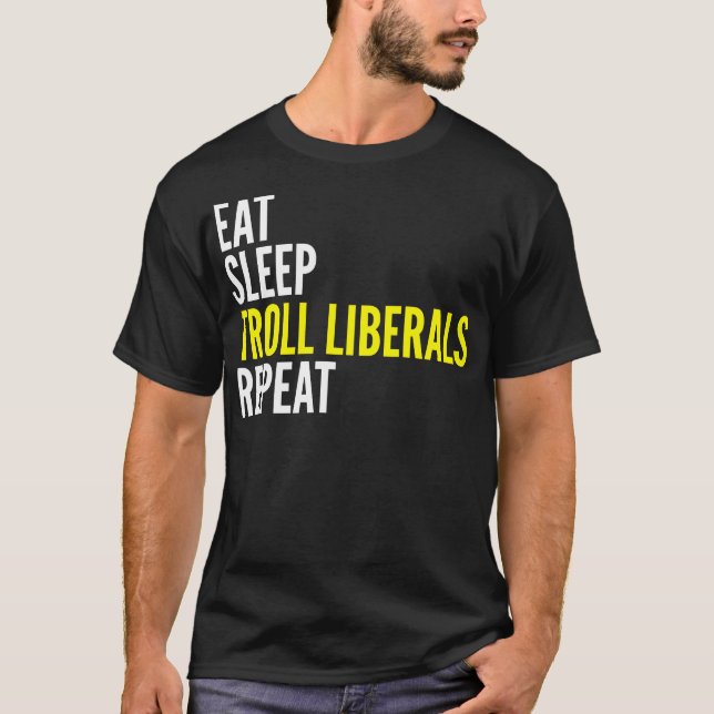 Mangez le T-shirt de répétition de libéraux de (Devant)