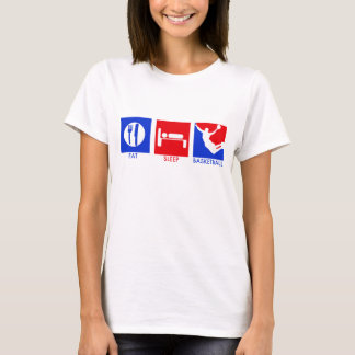Mangez le T-shirt des femmes de basket-ball de