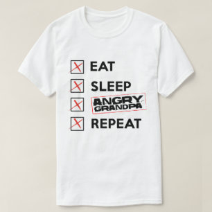 Mangez le T-shirt fâché de mémorial de répétition