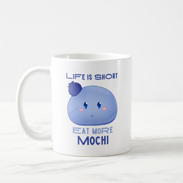 Mangez Plus De Mochi, Kawaii Citation Mignonne Mug (Gauche)