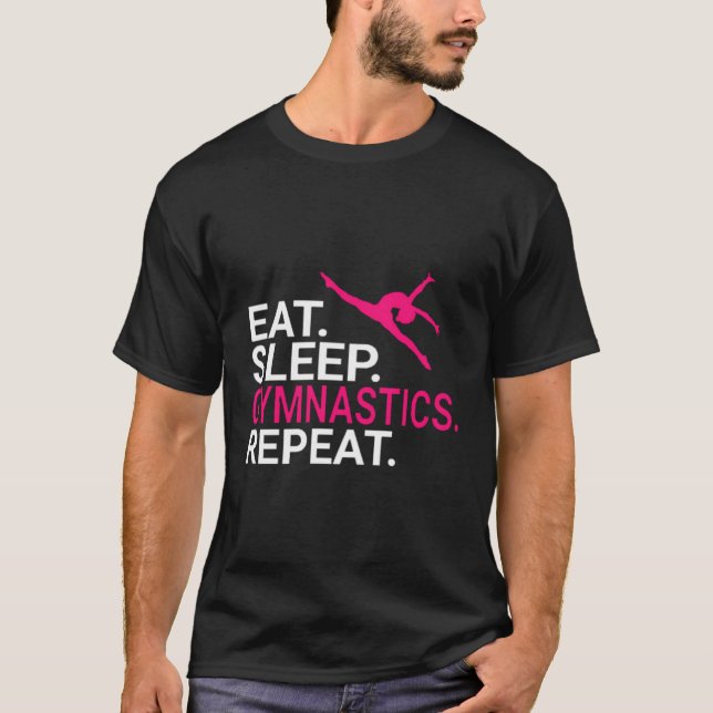 Mangez Sleep Gymnastique Répéter Sweat - shirt à c (Devant)