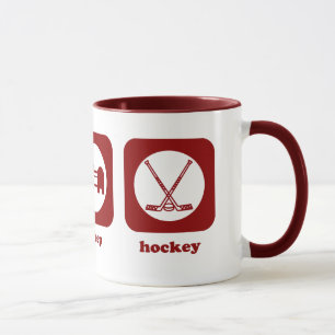 Mangez. Sommeil. Hockey. Tasse